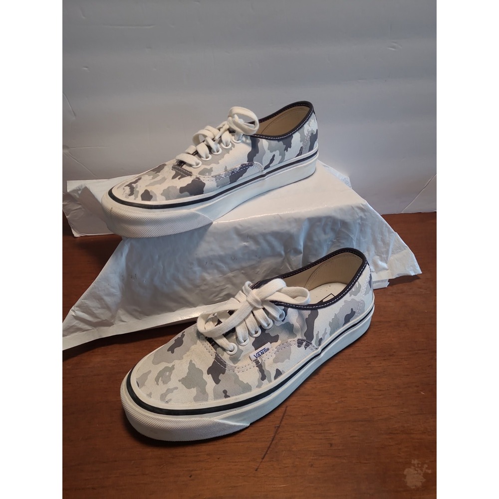 Vans Unisex Anaheim Style 44 DX White Winter Camo Shoes Sneakers Size M7 W8.5